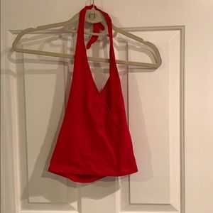 Red halter top